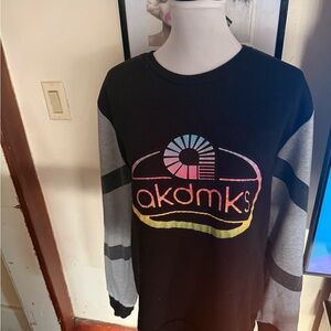 Akademiks Black and Gray Sweatshirt with Multicolor Logo